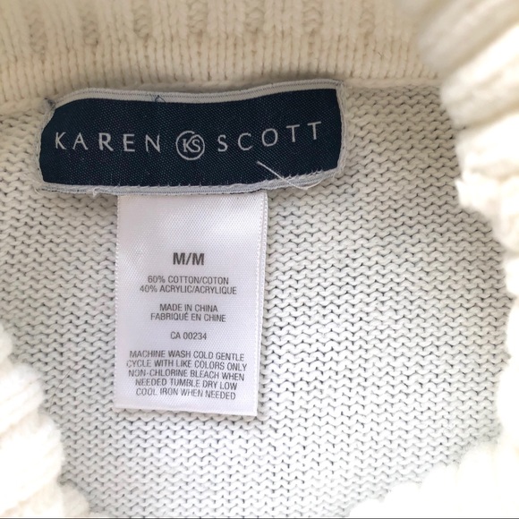 ❤️ KAREN SCOTT White Turtleneck 🥰 - Picture 4 of 7